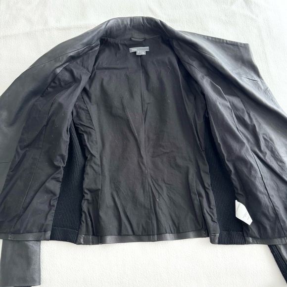 Vince Leather Scuba Jacket S Black - Picture 6 of 11